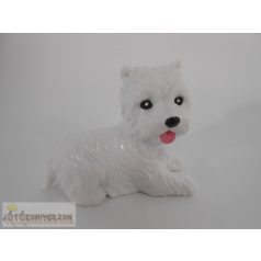 Fehér kiskutya figura 