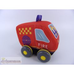 Puha tűzoltó játékautó babáknak
