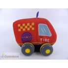 Puha tűzoltó játékautó babáknak