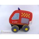 Puha tűzoltó játékautó babáknak