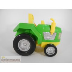 Zöld elemes traktor mezőgazdasági jármű játék autó
