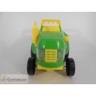 Zöld elemes traktor mezőgazdasági jármű játék autó