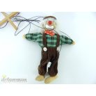 Marionett bohóc bábfigura