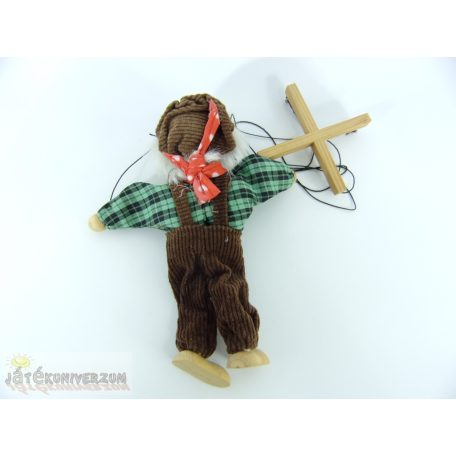 Marionett bohóc bábfigura