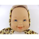 Párduc ruhás plüss játékbaba