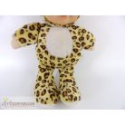 Párduc ruhás plüss játékbaba