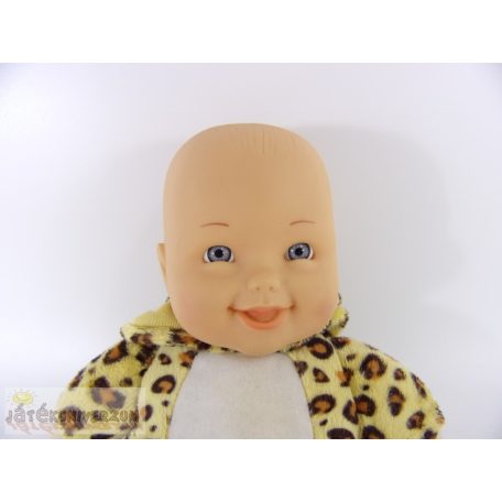 Párduc ruhás plüss játékbaba