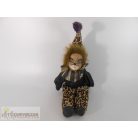 Porcelánfejű állatfigurás bohóc játékbaba