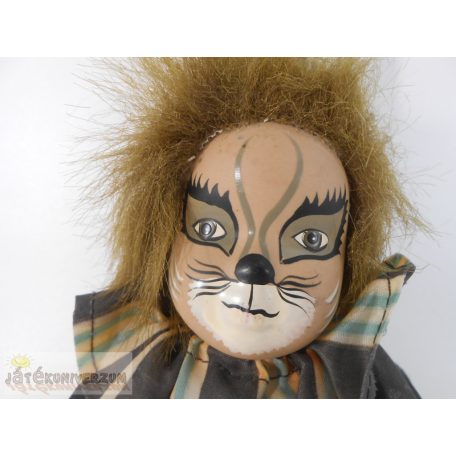 Porcelánfejű állatfigurás bohóc játékbaba