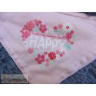 Rózsaszín virág mintás nyálkendő