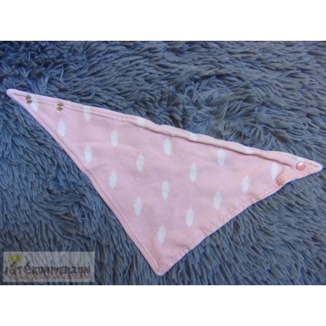 Rózsaszín falevél mintás nyálkendő