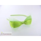 Zöld színű masnis fejpánt fejdísz