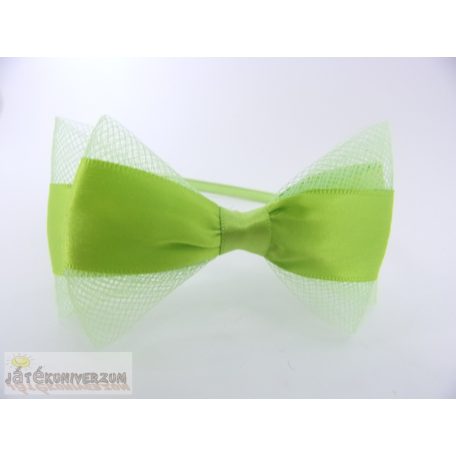 Zöld színű masnis fejpánt fejdísz