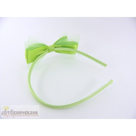 Zöld színű masnis fejpánt fejdísz