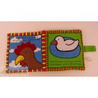 Állatos textil babakönyv