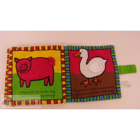 Állatos textil babakönyv
