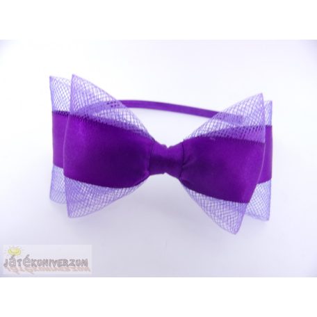 Lila színű masnis fejpánt fejdísz