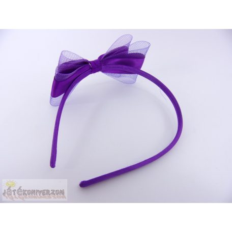 Lila színű masnis fejpánt fejdísz