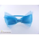 Kék színű masnis fejpánt fejdísz