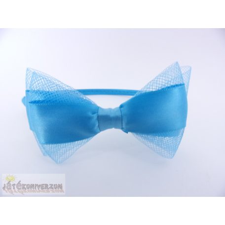 Kék színű masnis fejpánt fejdísz