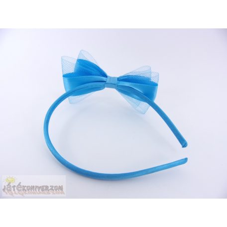 Kék színű masnis fejpánt fejdísz