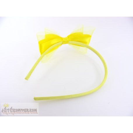 Sárga színű masnis fejpánt fejdísz