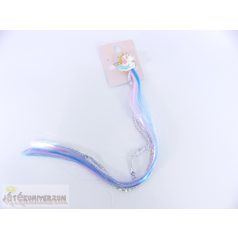 Unikornis színes csatos szintetikus hajtincs