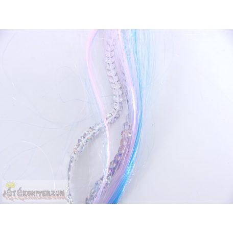 Unikornis színes csatos szintetikus hajtincs