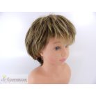 Szintetikus melírozott szőke barna paróka