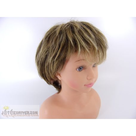 Szintetikus melírozott szőke barna paróka