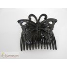 Mélissa fekete pillangó alakú hajfésű csat