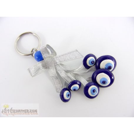 Evil Eye Greek Glass Keychain kulcstartó