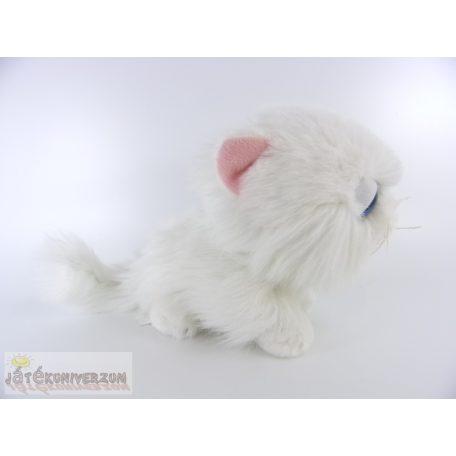 Fehér cica plüss figura