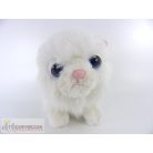 Fehér cica plüss figura