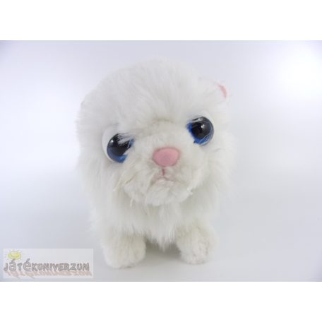 Fehér cica plüss figura