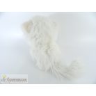 Fehér cica plüss figura