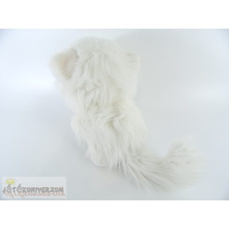 Fehér cica plüss figura