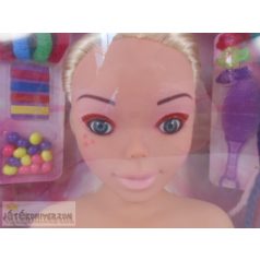 Glitzy Girl fésülhető babafej kiegészítőkkel