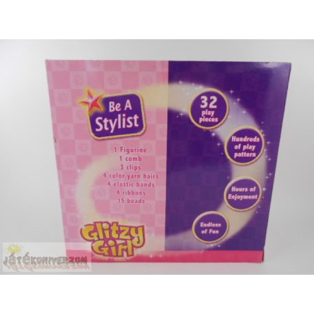 Glitzy Girl fésülhető babafej kiegészítőkkel
