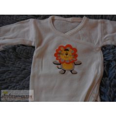 Oroszlán mintás rövid ujjú body újszülötteknek