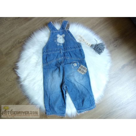 Next Hugs macis kantáros farmernadrág 9-12 hónaposoknak