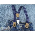 Farmernadrág nadrágtartóval 0-3 hónaposoknak