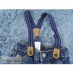 Farmernadrág nadrágtartóval 0-3 hónaposoknak