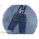 Farmernadrág nadrágtartóval 0-3 hónaposoknak