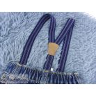 Farmernadrág nadrágtartóval 0-3 hónaposoknak