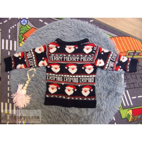 Next télapó mintás pulóver 9-12 hónaposoknak (80cm)