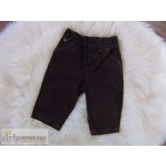 Barna színű csíkos nadrág 0-3 hónaposoknak