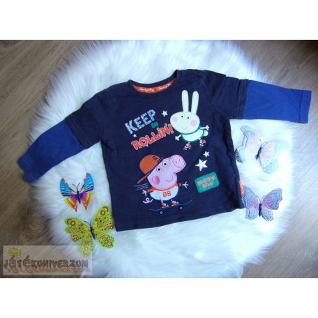 Nutmeg Peppa Pig Malac Zsoli hosszú ujjú póló 18-24 hónaposoknak