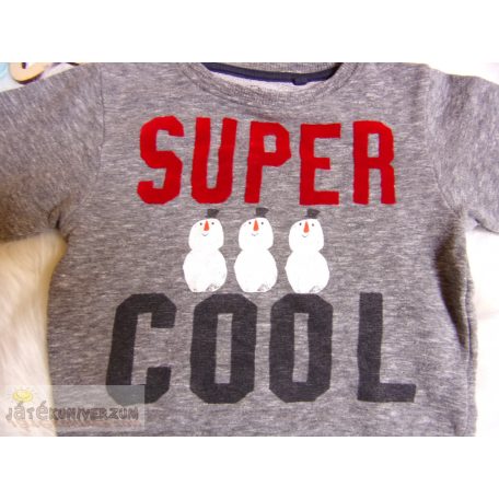 Next hóember mintás pulóver 18-24 hónaposoknak (92cm)