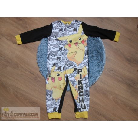 Pokémon Pikachu kezeslábas pizsama 4-5 éveseknek (110cm)